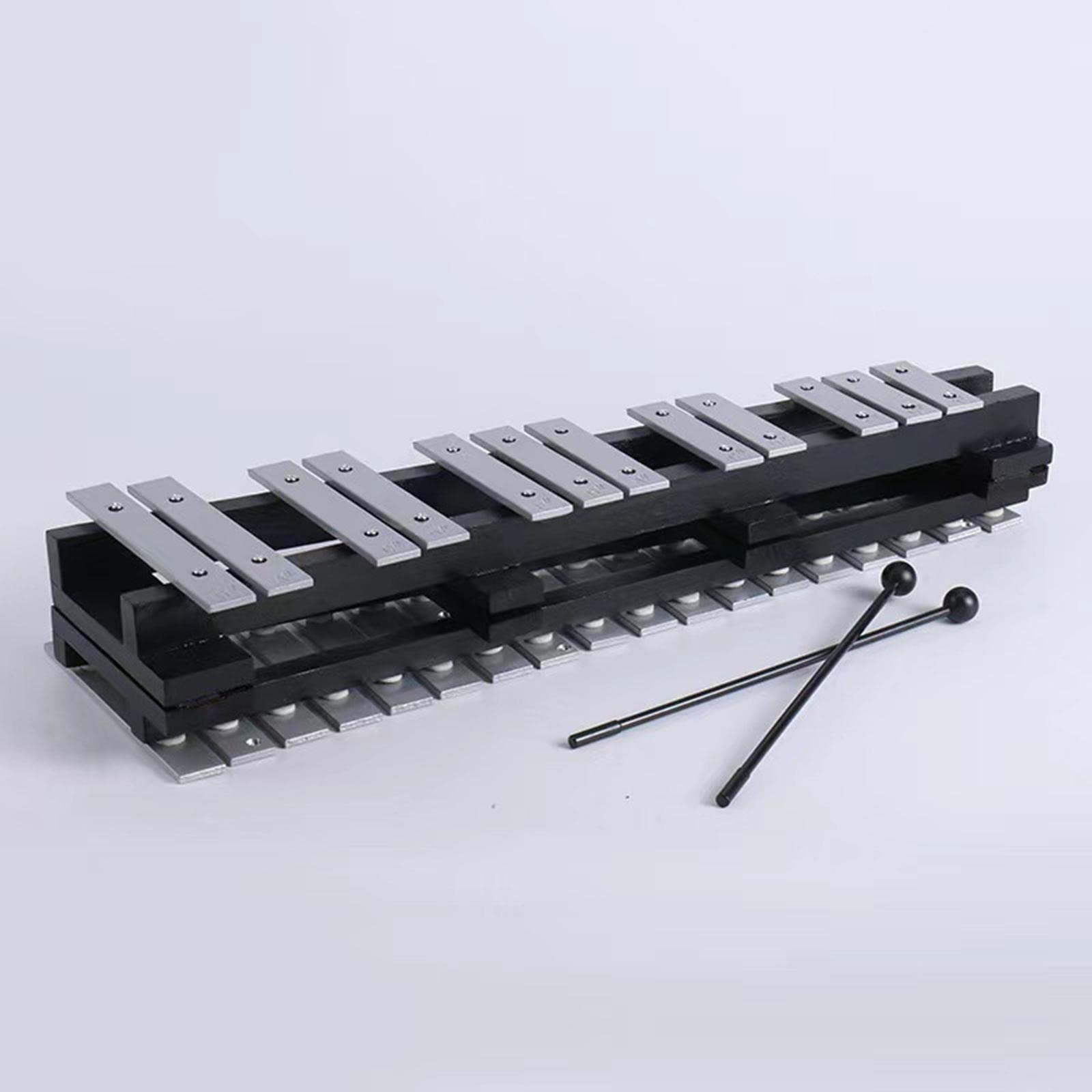 rockible Professionale 32 Note Pieghevole Glockenspiel Xilofono Vibrafono Strumento a Percussione, Include 2 Bacchette per Principianti Regali per Bambini