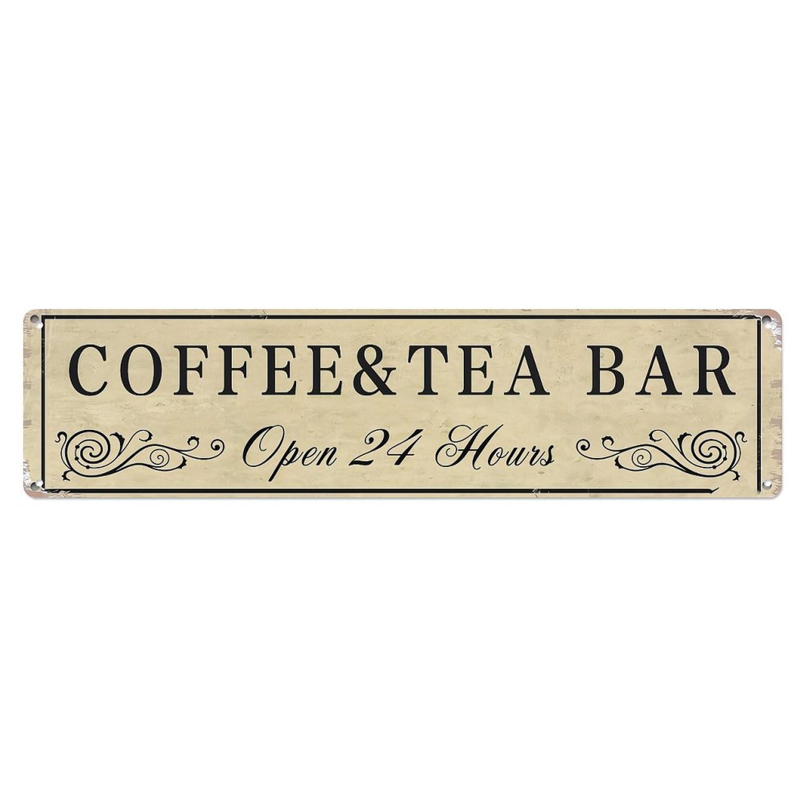 Coffee And Tea Bar Sign Metal Tin Sign Plaque