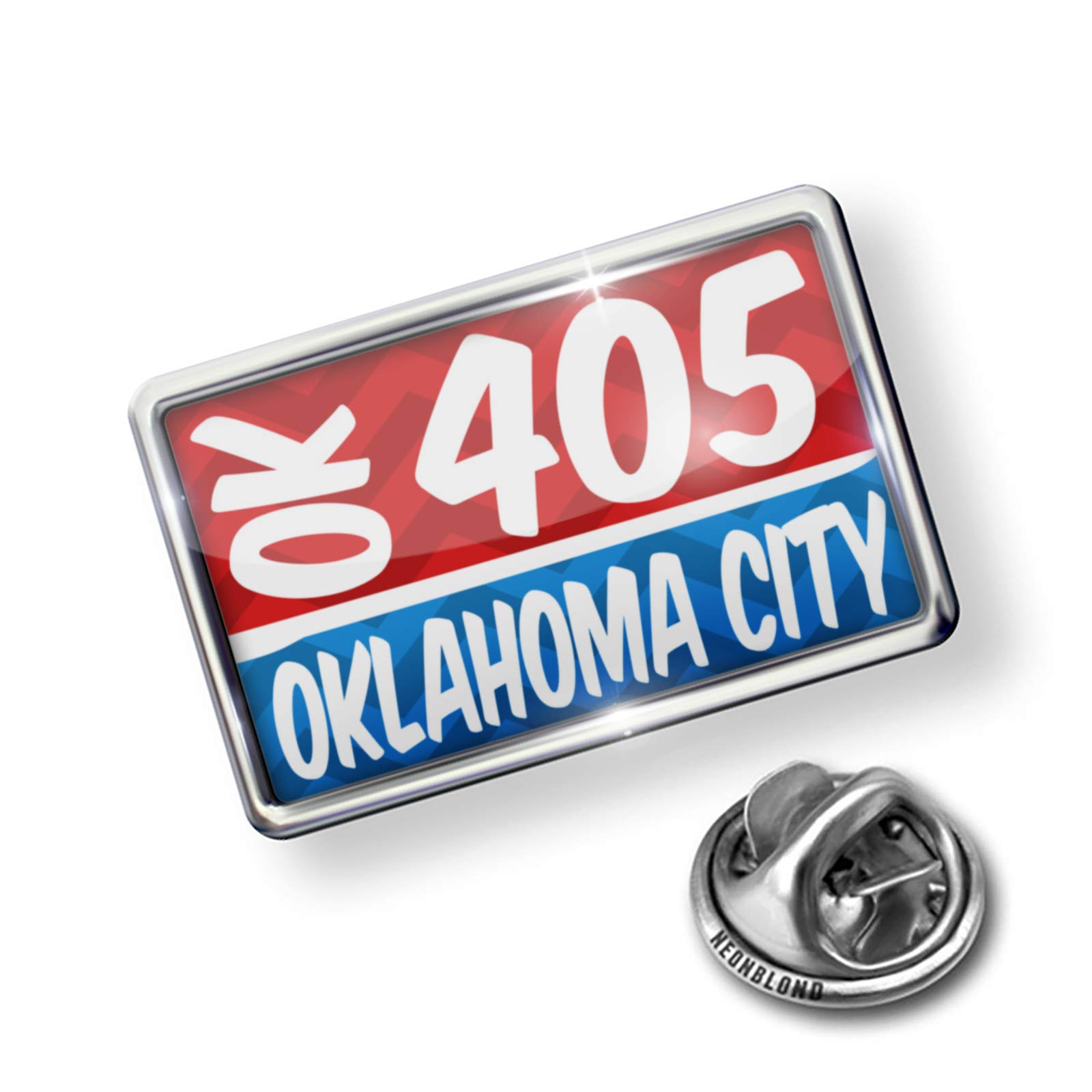 NEONBLOND Pin 405 Oklahoma City, OK red/Blue