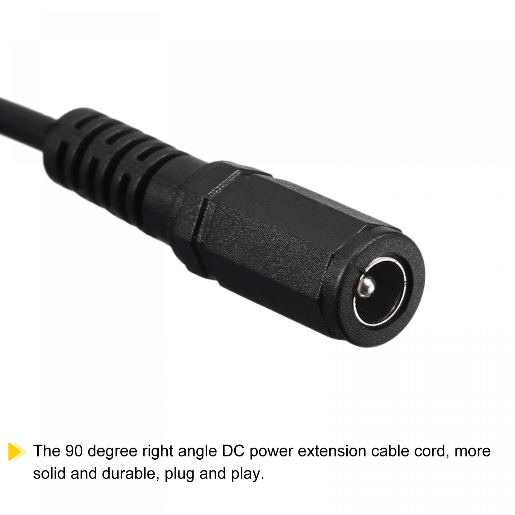 1.6FT DC Power Extension Cable (2 Pack) - 5.5mmx2.1mm Male To Female, 18AWG For CCTV, Router, LED Lights