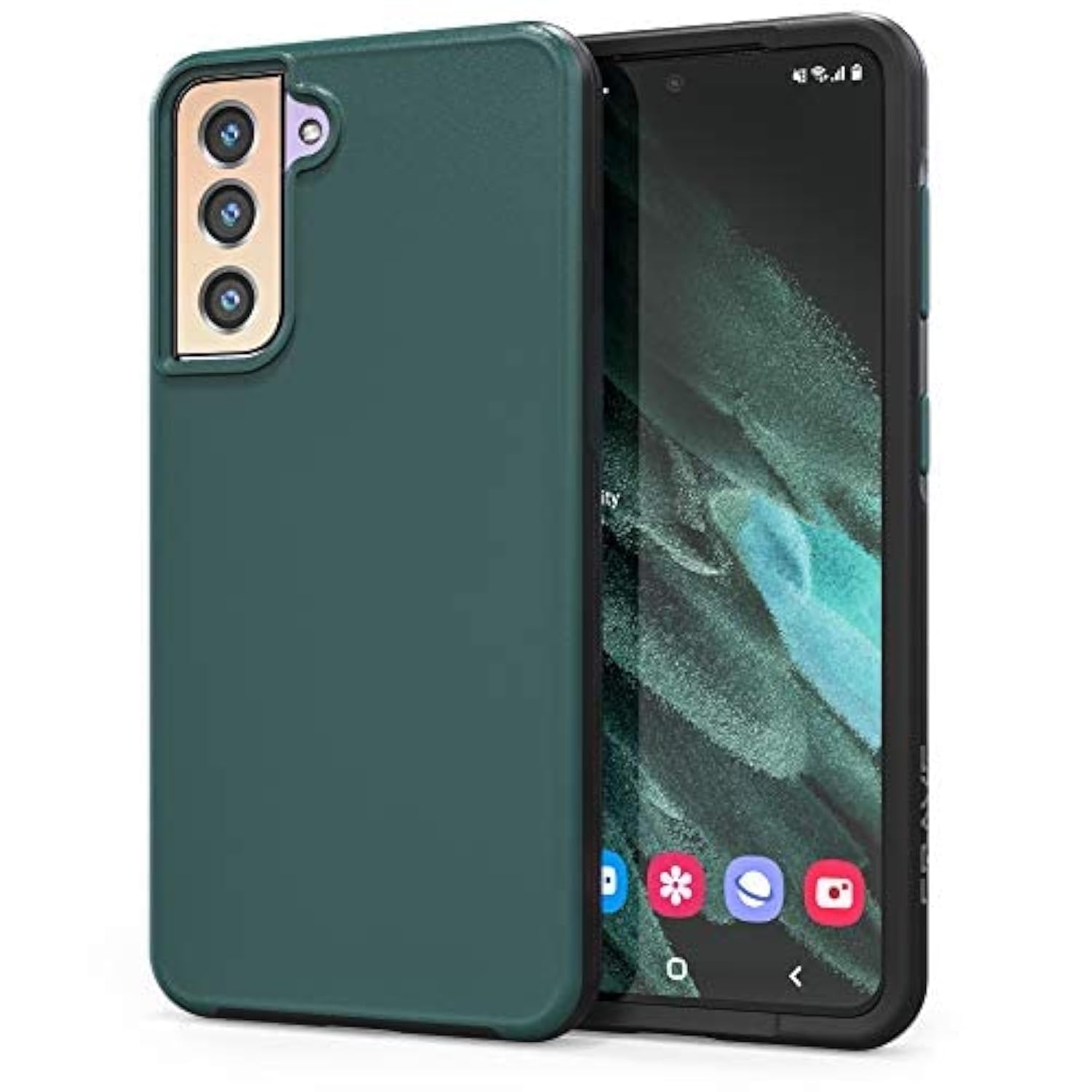 Crave Slim Guard for Galaxy S21 Case, Shockproof Case for Samsung Galaxy S21, S21 5G (6.2 inch) - Forest Green