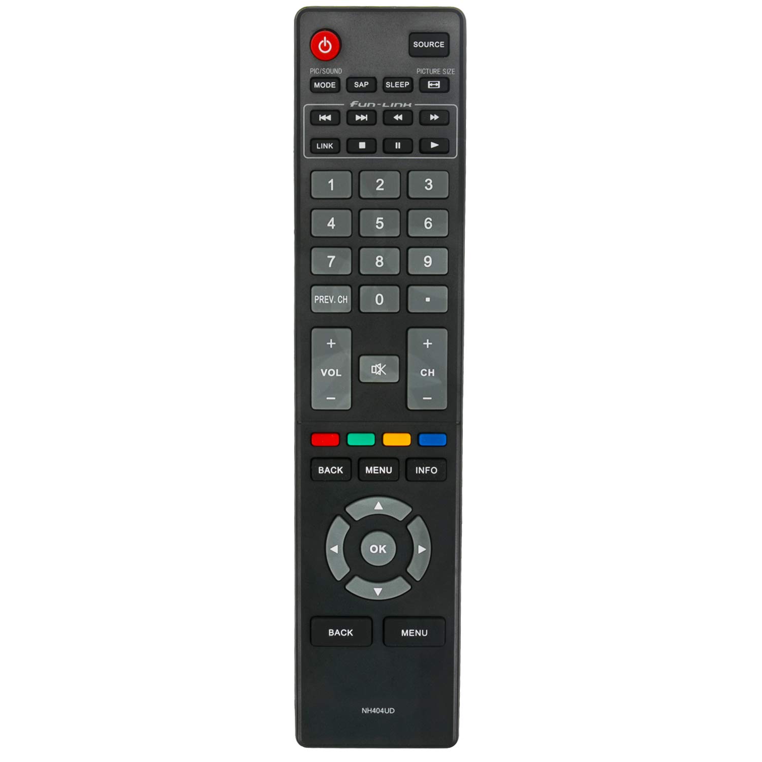 AULCMEET NH404UD リモコン MAGNAVOX TV 55ME314V 50ME314V 40ME314V 40ME324V 32ME304V 28ME304V 39ME313V 39ME313F7A 39MF412B 50MF412B Amazon.com: New NH404UD Remote Control Compatible with MAGNAVOX