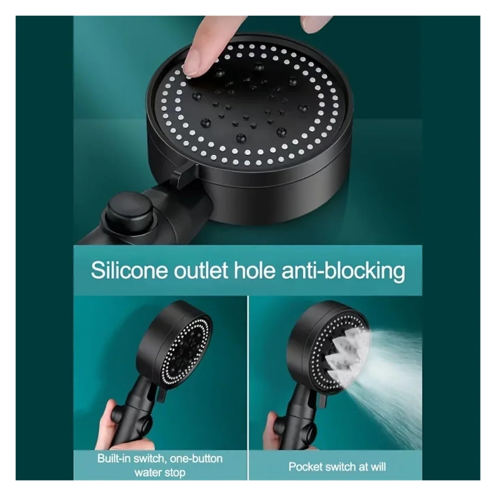 Juego De Cabezal De Ducha, Compatible Con Pulverizador Universal, 5 Modos
