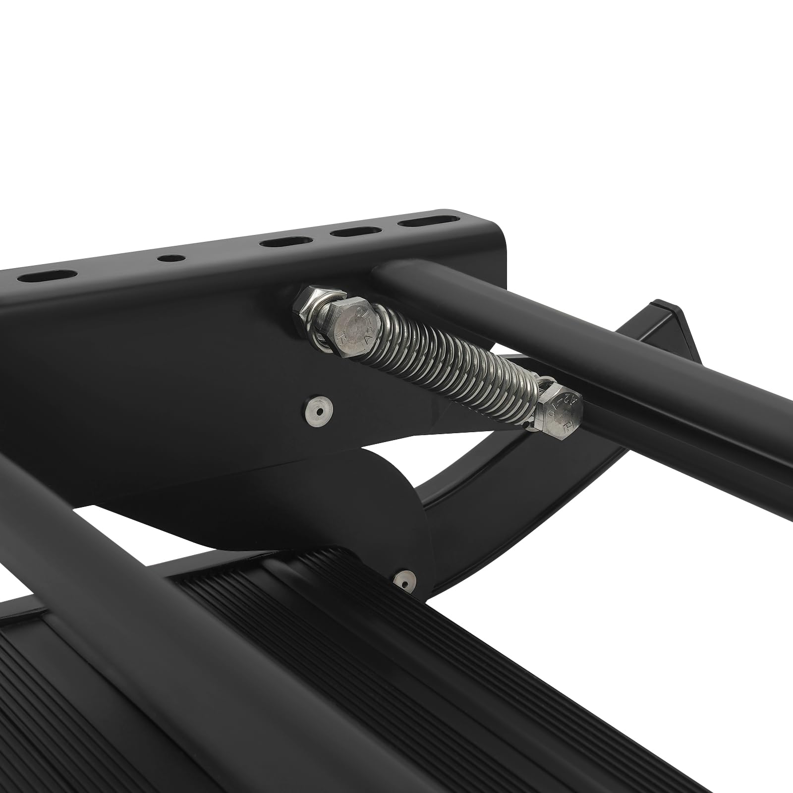 Peldaño para autocaravana hasta 150 kg, negro plegable manual, escalón de una sola etapa para autocaravana, RV, camper, caravana