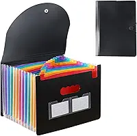Pasta Organizadora A4 com 25 Divisórias Coloridas – Pasta Sanfonada para Documentos, Pastas Classificadora Expansível, Pastas Arquivo e Porta Documentos para Escola, Escritório e Papelaria