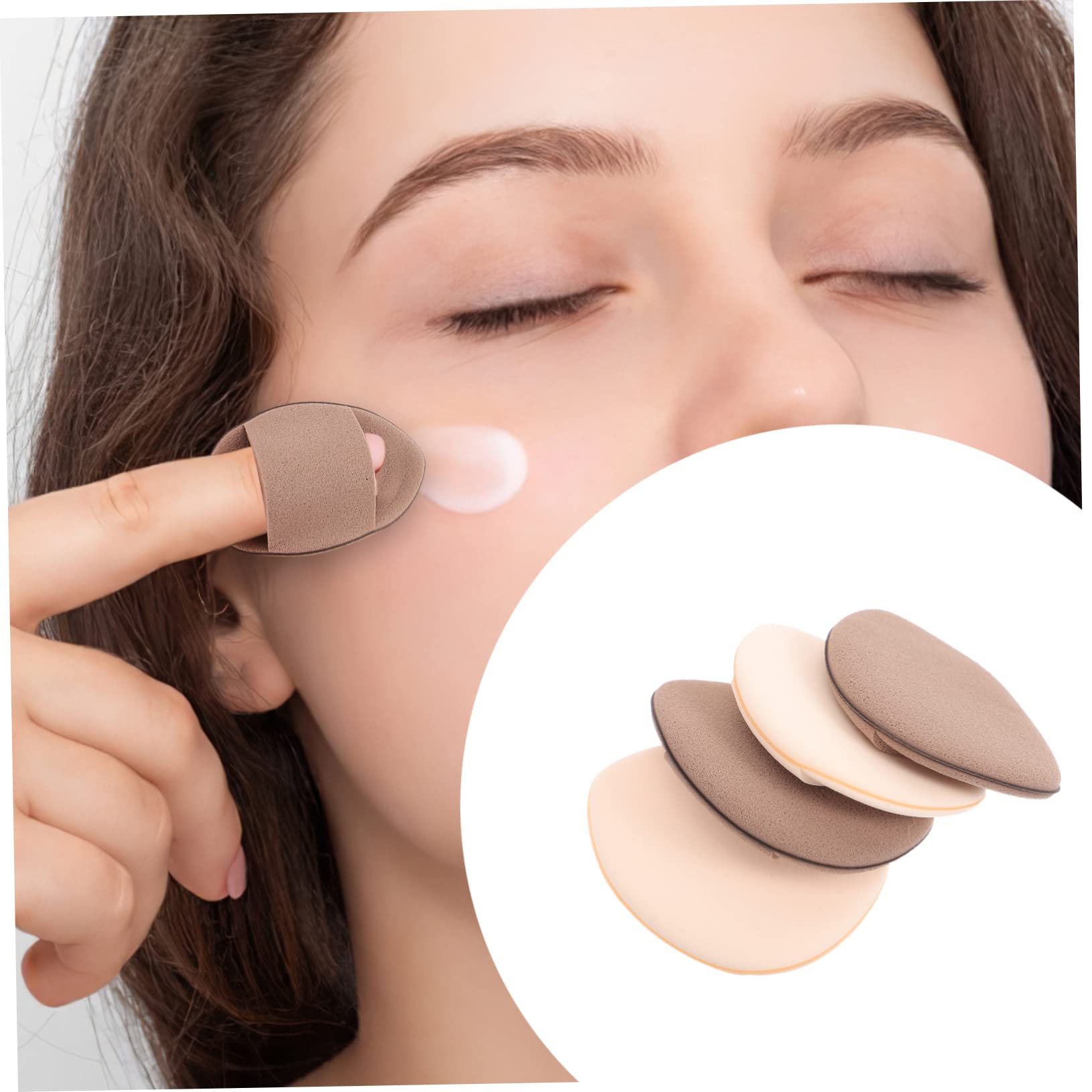 PACKOVE 4Pcs Sided Makeup Ultra Thin Powder for Concealer Foundation Application for Detailed Makeup Touch Ups