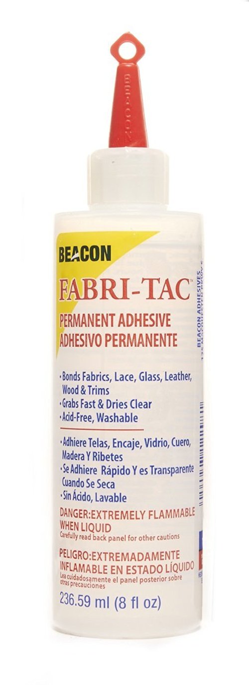 Beacon FabriTac Permanent Adhesive, 8 Ounce Bottle