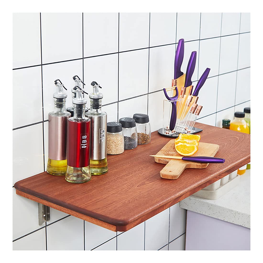 Table rabattable en bois de pin avec fixation murale gain de place