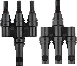 XYRIS Solar Connectors T Branch 1 to 3 for Solar Panels, Solar String Splitter/Joiner (M/FFF+F/MMM 1 Pair)