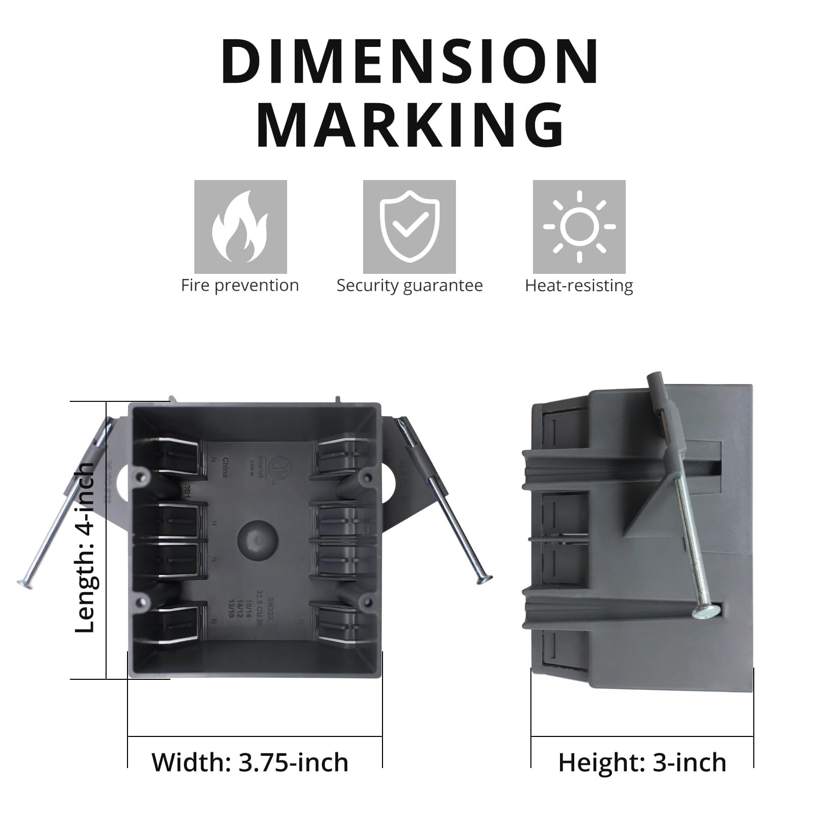 Electrical Boxes - 6 Pack 2-Gang PVC Outlet Boxes -2
