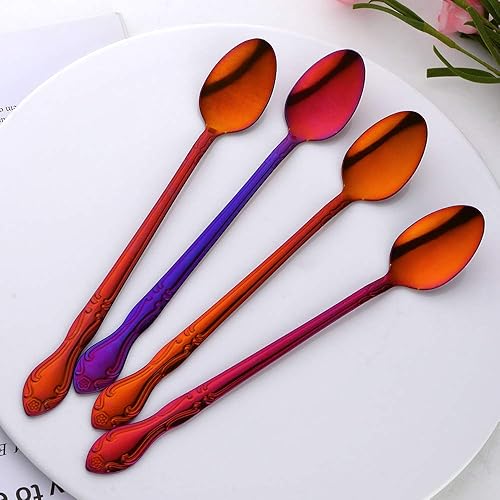 Miniatura 535 de Juego de 12 cucharas de café, mini cucharas de café, cucharas de espresso de acero inoxidable, cucharas pequeñas para postre, té, aperitivo, 4.6