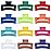 Sisiaipu 3.5 Inch Medium Hair Accessories: 12 Pcs Square Jaw Clips for Thick and Thin Hair - Rectangular Bulk Clips for Women and Girls - Dopamine
