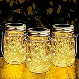Lámparas solares que ahorran energía - estas luz solar colgantes se cargan con el sol, le permiten ver la belleza de las luces de hadas por la noche. Encienda el interruptor de carga de estas luces solares exteriores y colóquelas al sol durante el día para absorber y almacenar energía. Una vez cargados por completo, se encenderán automáticamente por la noche y pueden emitir luz durante un máximo de 6 a 12 horas.