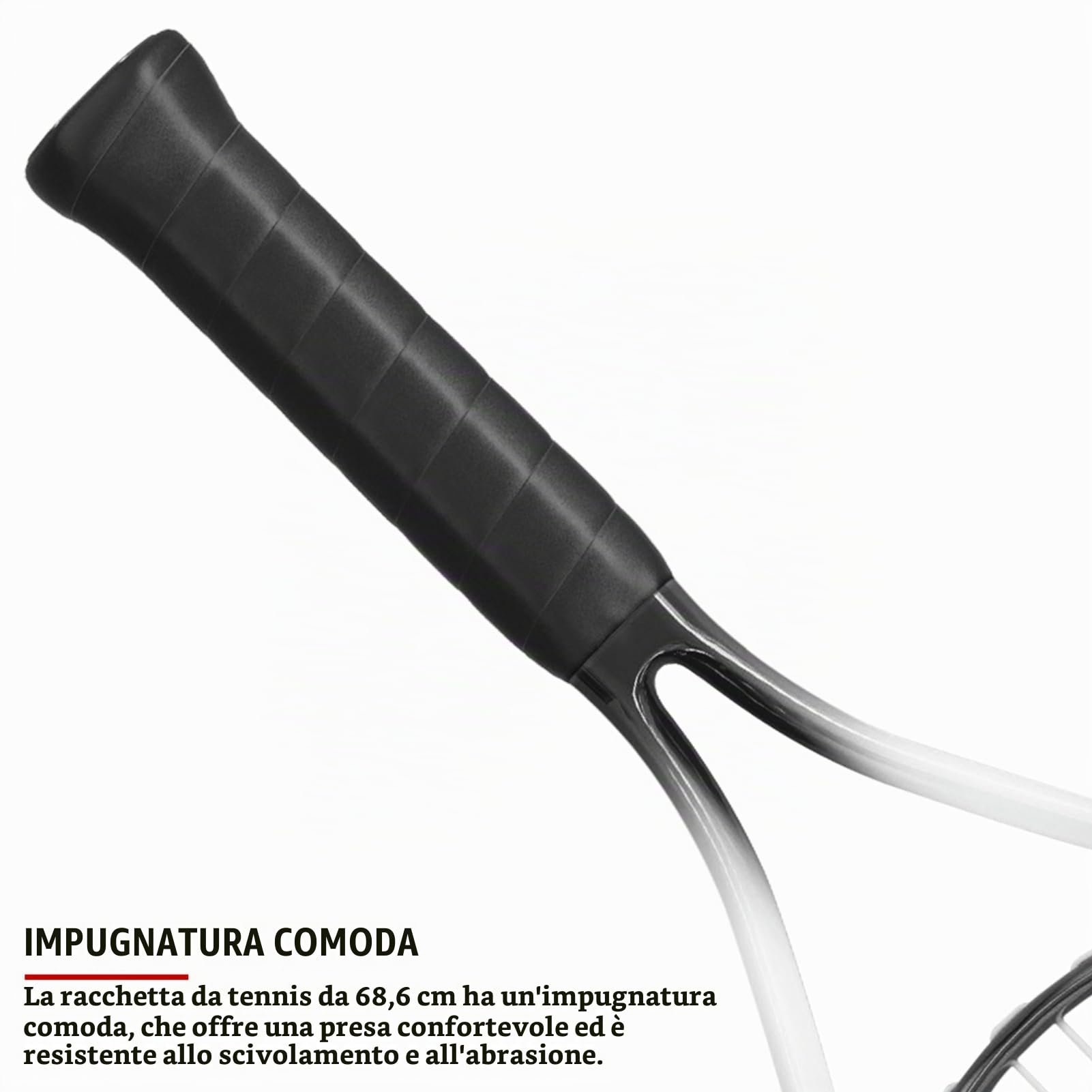 Racchetta da Tennis Per Principianti da 27 Pollici Per Adulti - Set di Racchette Singole Per Adulti Leggere Per Donne E Uomini con Borsa Per Il Trasporto