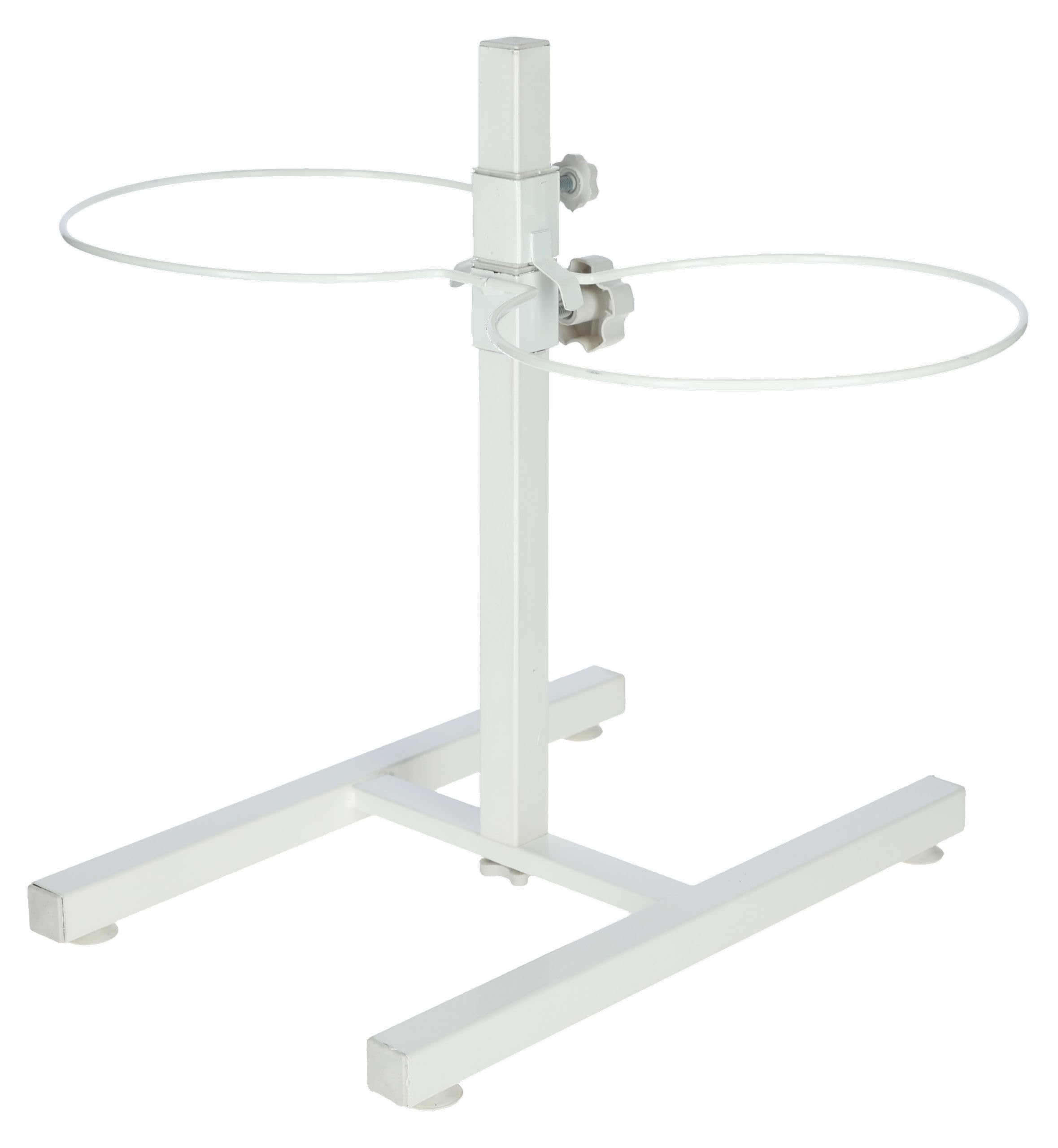Kerbl gamelle pour Chien, Blanc, 54x27x43 cm, 2x2800 ML, Cadre en Acier, 2 gamelles en Acier Inoxydable, Hauteur réglable en continu, gamelle surélevée