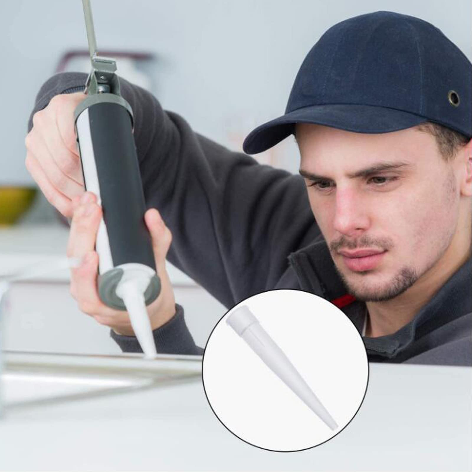 Zaky 100 stuks plastic spuitmonden breeuwen mondstuk tip siliconen buis mondstuk kit reserve siliconen afdichtingssproeiers