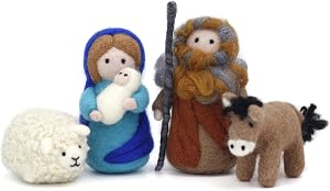 Nativity Felting Kits for Adults Including Everything to Make - Craft Kits - Needle Felting Kits for Beginners - Height 10CM