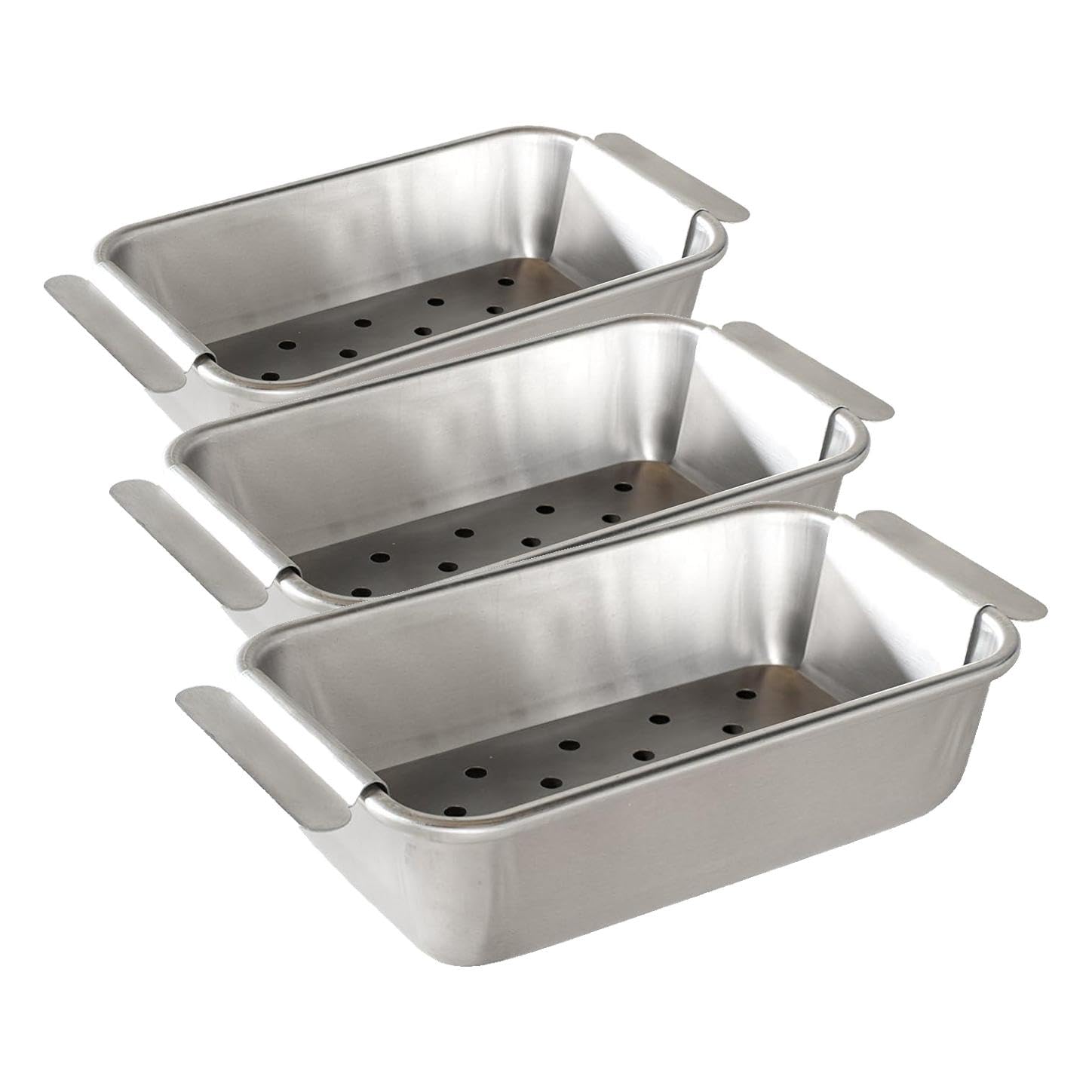 Nordic Ware Naturals Meat Loaf Pan with Lifting Trivet (Pack of 3)