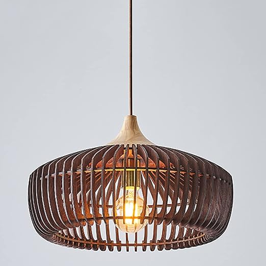Amazon.com: YHQSYKS Modern Wood Pendant Light (17”Ø) – Mid-Century Hand