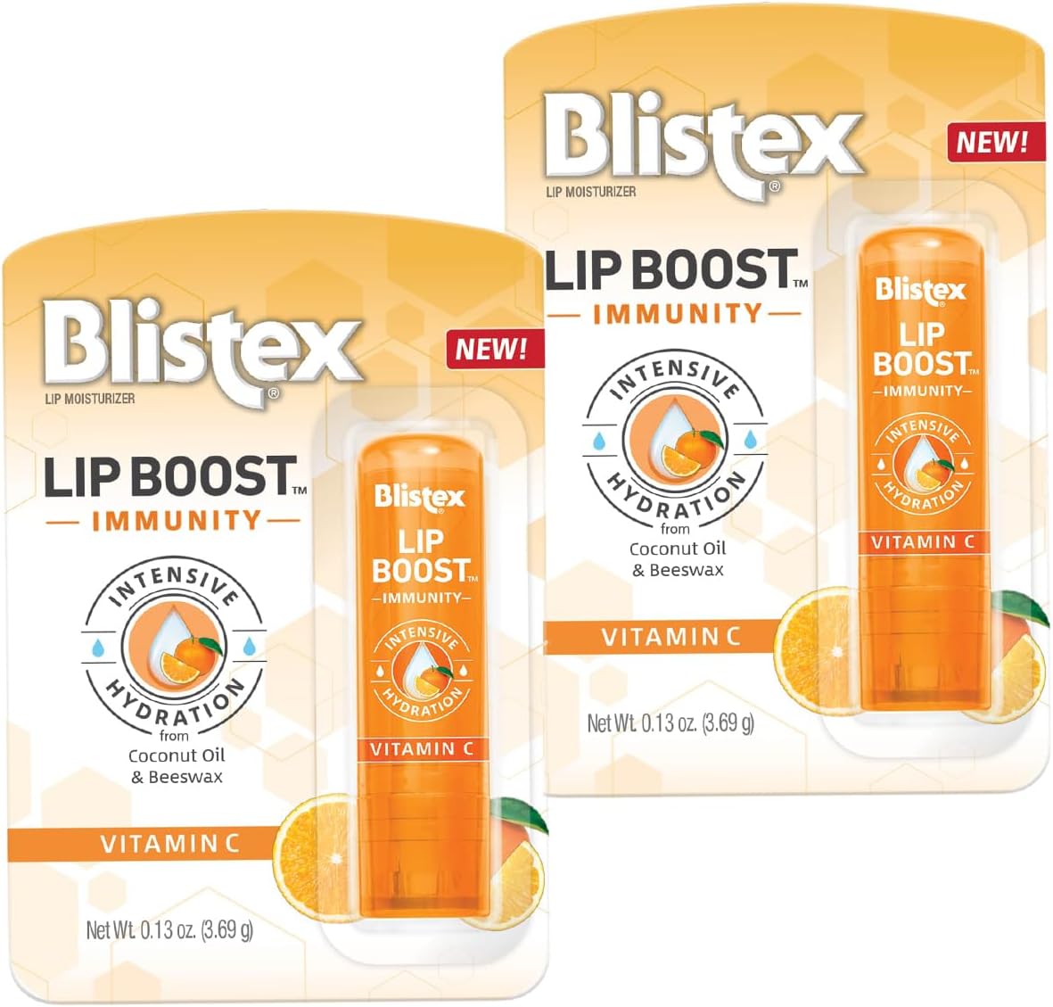 Blistex Lip Boost Immunity, Intensive Hydration, Vitamin C Moisturizer (Pack of 2)
