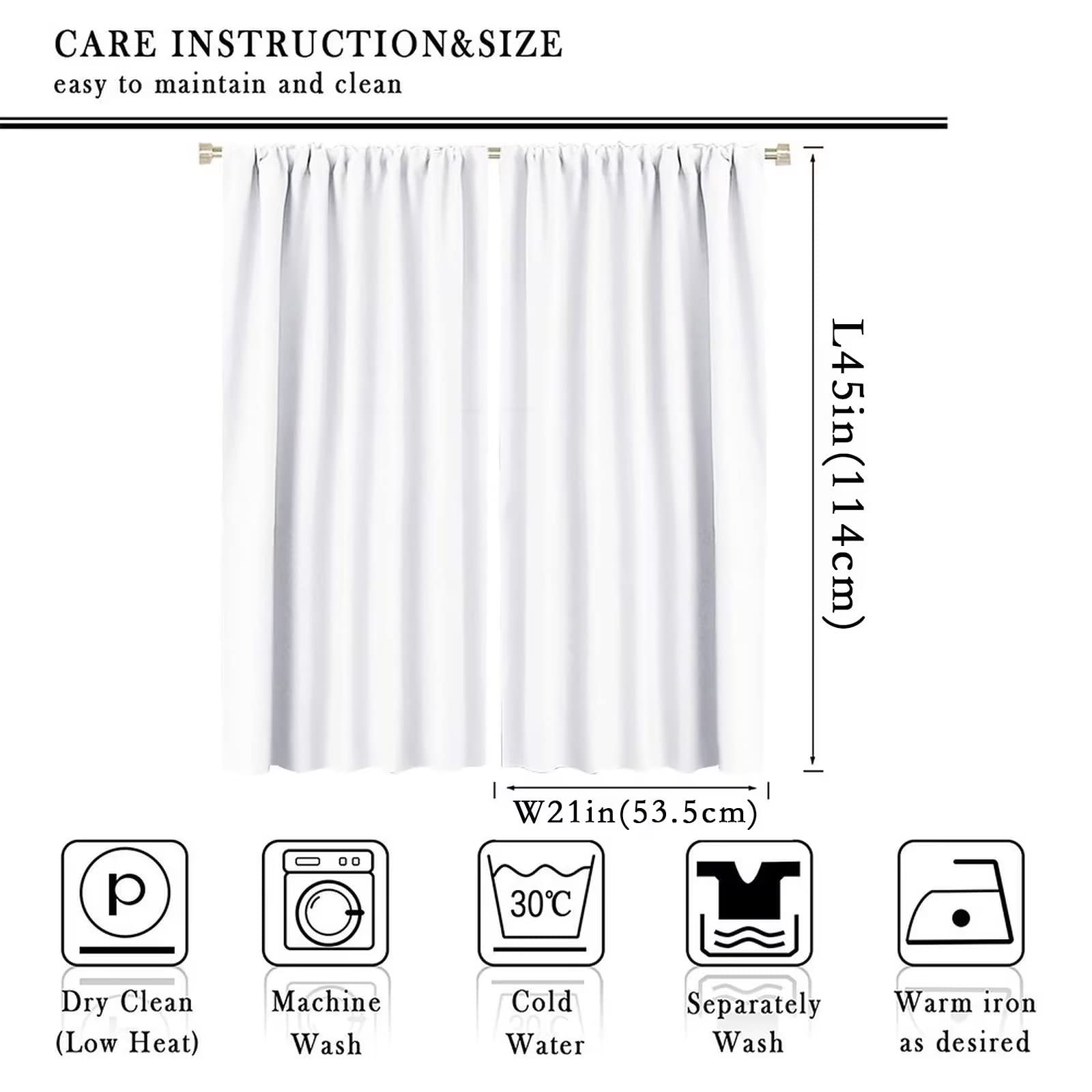 JADERYS Flying Bees Curtains Cute Gnomes Plants Sunflower Funny Animals Rustic Farmhouse Bedroom Living Room Kitchen Blackout Rod Pocket Decoration Window Drapes 2 Panels W21xL45in