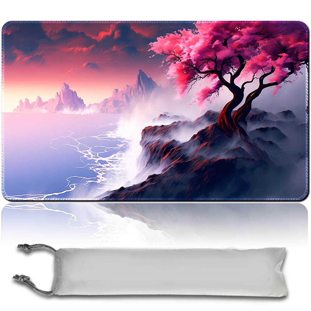 Board Game MTG Playmat + Free Waterproof Bag, Stitched Edges, Smooth Rubber Surface, MTG PlayMat with Zones (An Original ANCESTRAL MASK Playmat) (MTG (9) - NO ZONE) โ image 1