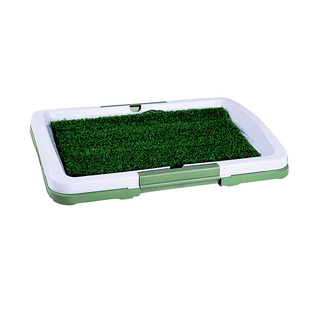 Inodoro para perros Portátil Potty Trainer Alfombra de baño de césped artificial para cachorros y mascotas pequeñas con bandeja Resistencia a la mordedura Entrenamiento al aire libre en interiores