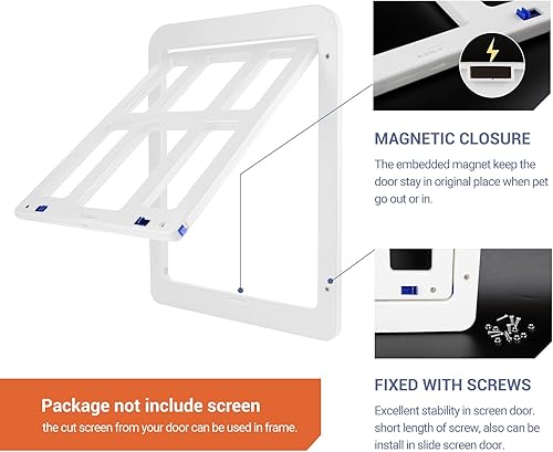 Miniatura 3 de Puerta de perro para puerta mosquitera, puerta para mascotas para perros pequeños y gatos, puerta mosquitera para puerta corrediza, fácil de