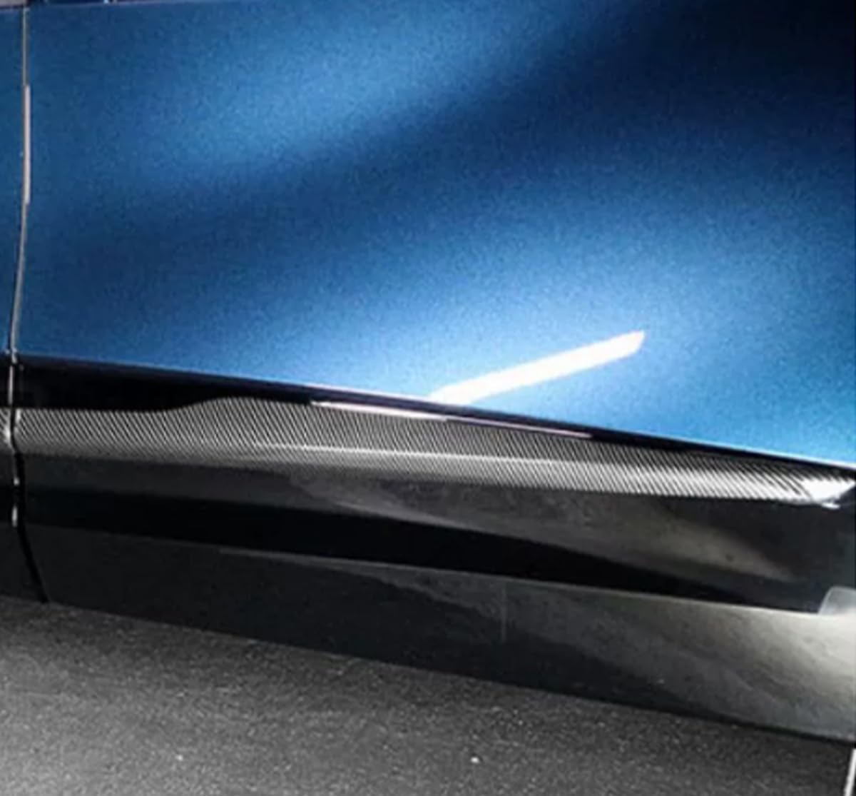 Car Accessories Door Body Side Skirt Molding Cover Trims Compatible with Kia 2023 Sportage (Carbon Fiber Style) 4PCS ABS