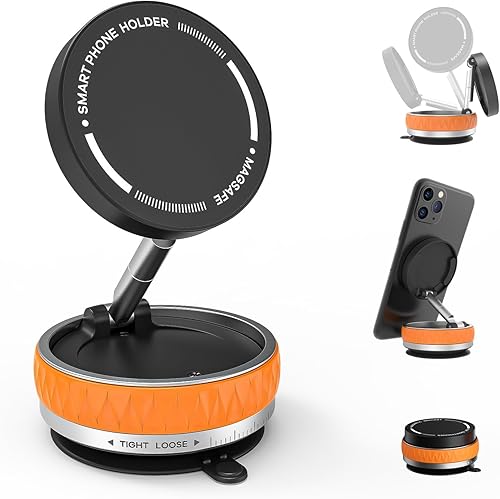 Soporte mejorado para automóvil MagSafe, succión más fuerte y magnético más fuerte de 2500 gf Soporte de teléfono celular ajustable de 360, con 2
