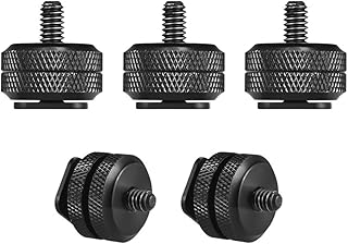 HUIOP montagem em sapata da câmera para adaptador de parafuso de tripé de 1/4 &quot,5 pcs Câmera Hot Shoe Mount para 1/4 "-20 Tripé Parafuso Adaptador Flash Shoe Mount para DSLR Camera Rig