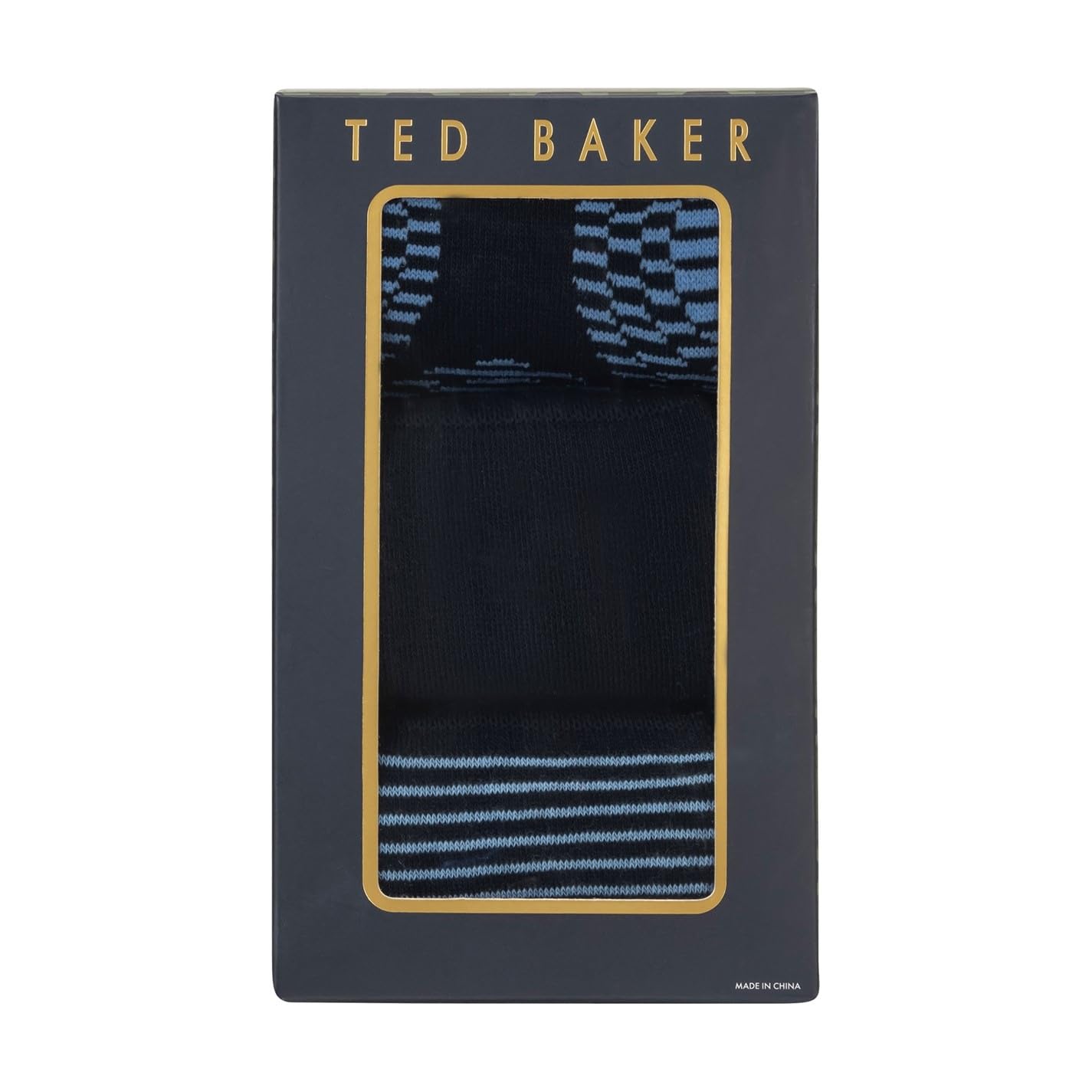 Ted Baker Men's Blue Formal Crew Socks in Size 7 - 11, Sports Direct