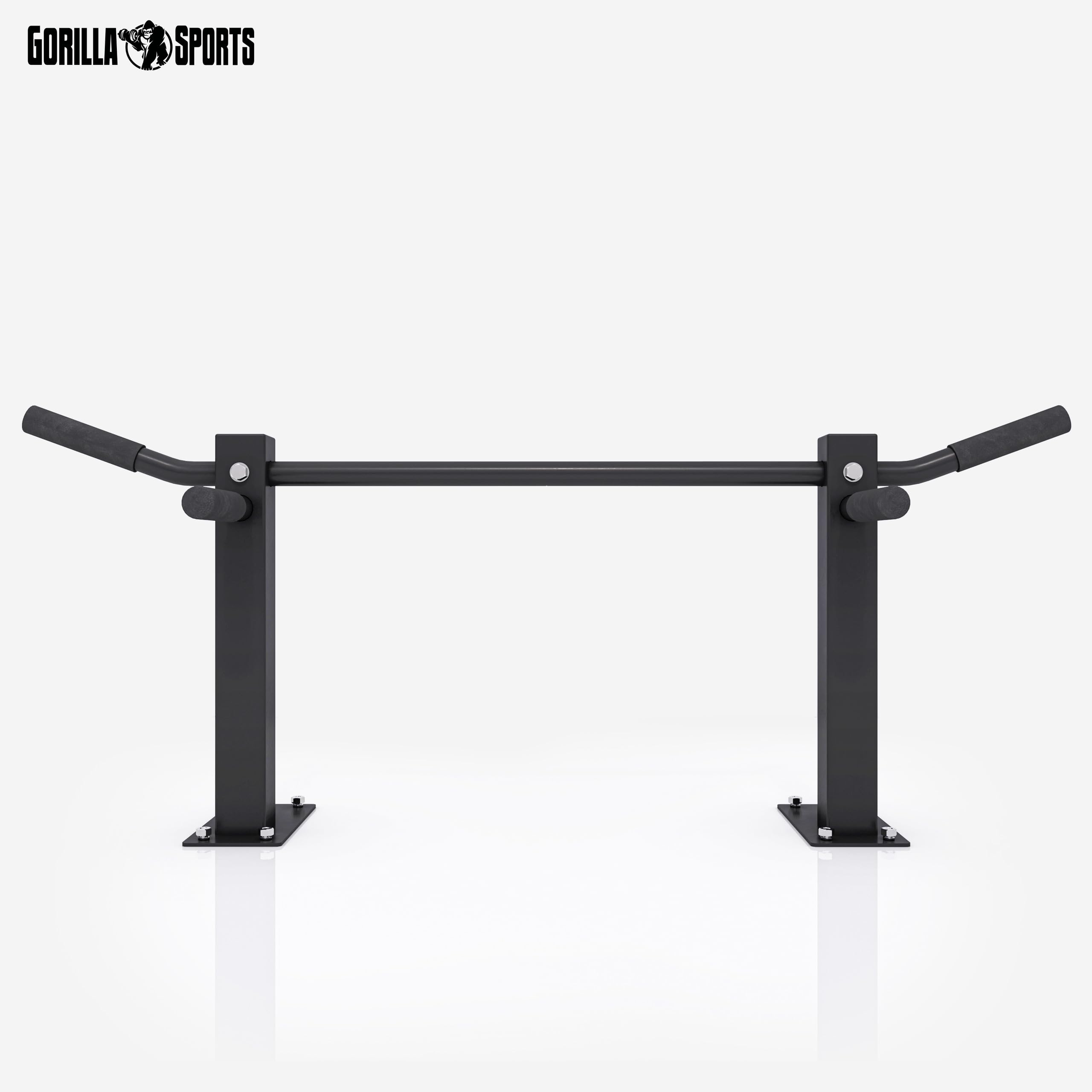 GORILLA SPORTS® Barres de Traction Plafond - à 5 Poignées Antidérapante, Matériel de Montage, Charge 350kg, Acier, Noir/Blanc – Multi-Grip Pull Up Bar, Barre de Fitness Fixation, Musculation, Exercice