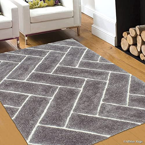 Image of Modern Quality Carpet /Trending Design Hand Woven Fluffy Rug /Mats for Bedroom /Dinning Hall /Living Room 2-inch Thick [Size 3x5 feet]