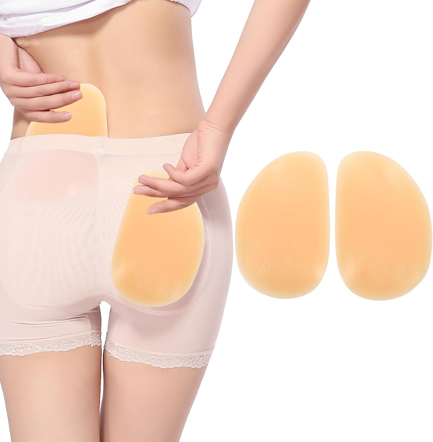 Hip Dip Pads, Silicone Butt Pads for Women, Reusable Hip Enhancer Shapewear, Self-Adhesive Butt Pad for an Instant Hourglass Figure, Hip Dip Filler & Corrector