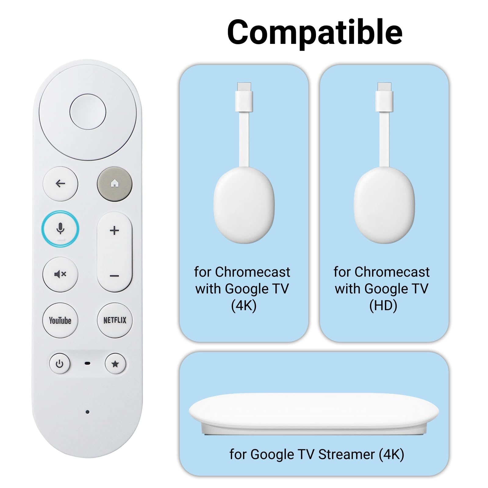 Amazon | Google TV ストリーマー 4K ボイススマートリモコン ブザー