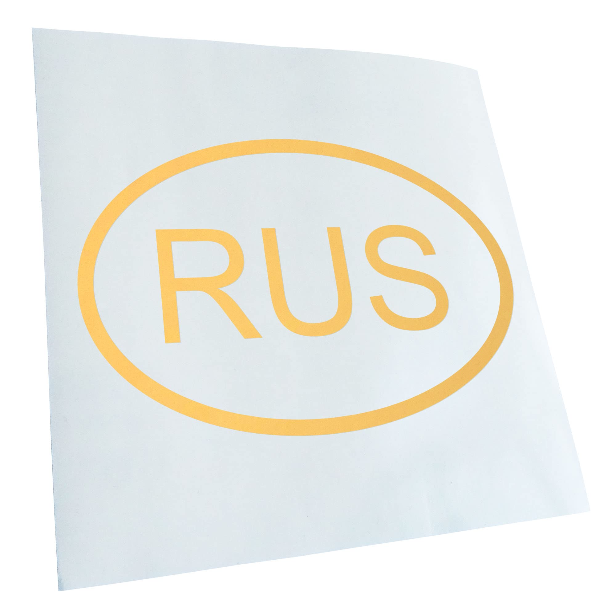 Kiwistar - Car Sticker - Cream - 24 x 16 cm Russia RUS - Rear Window Car Sticker Weatherproof for Car Truck Moped Truck - Sticker Exterior Self-Adhesive Tuning Accessories for Window Vehicle Window