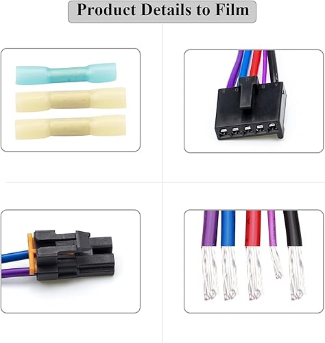 Miniatura 7 de Conector de resistencia del motor del ventilador de 3 pines para 8e5h-19e624-a, 89018778, 89019351, 1581773, compatible con Chevy, GMC Silverado,