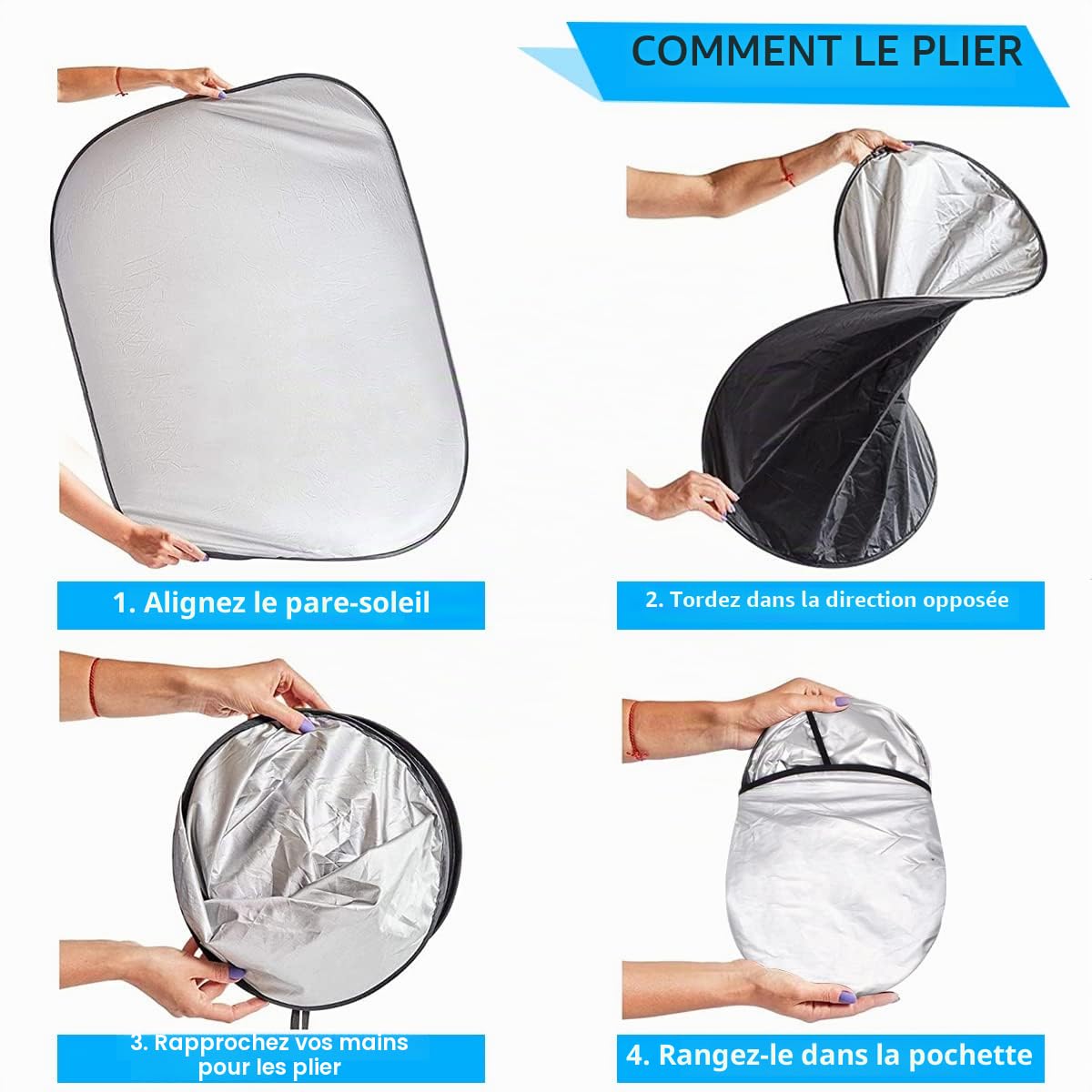 Lot de 2 Pare-Soleil Pliables pour Toit ouvrant - Isolation Thermique - pour Cooper