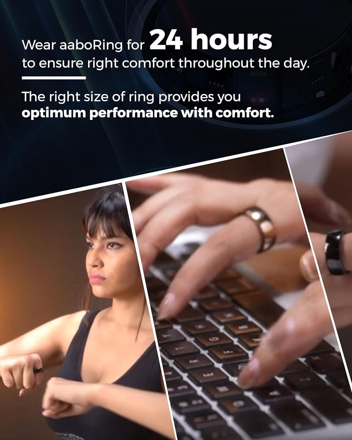 aabo aaboRing Sizing Kit for Finger - Try Before You Buy - Accurate Finger Fit for Adults - Choose from Sizes US 6 to US 13 - Wear-Test Fit for Comfort & Performance 2