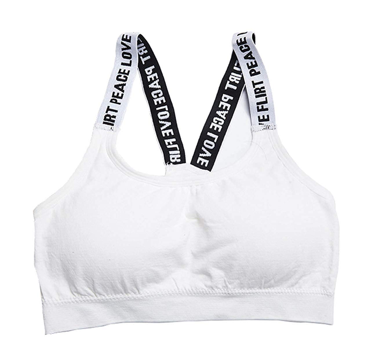 Women's Nylon & Cotton Lightly Padded Non-Wired Sports Bra (34, White1)-image-37