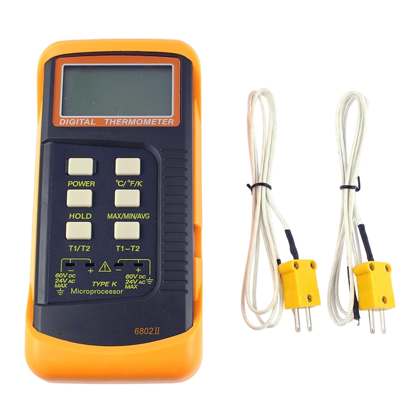 Thermomètres portables de type K avec mode Kelvin Celsius Fahrenheits et fonction d'auto-étalonnage Compteur de température industrielle