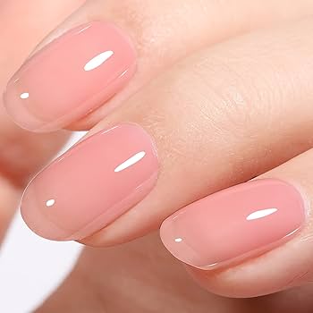 Amazon.com : AILLSA Nude Gel Polish Natural Pink Jelly Gel