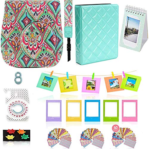 Shutter Instax Mini 9 Camera Accessories Bundle. Instax Case and 11 PC Bundle, Mint Design