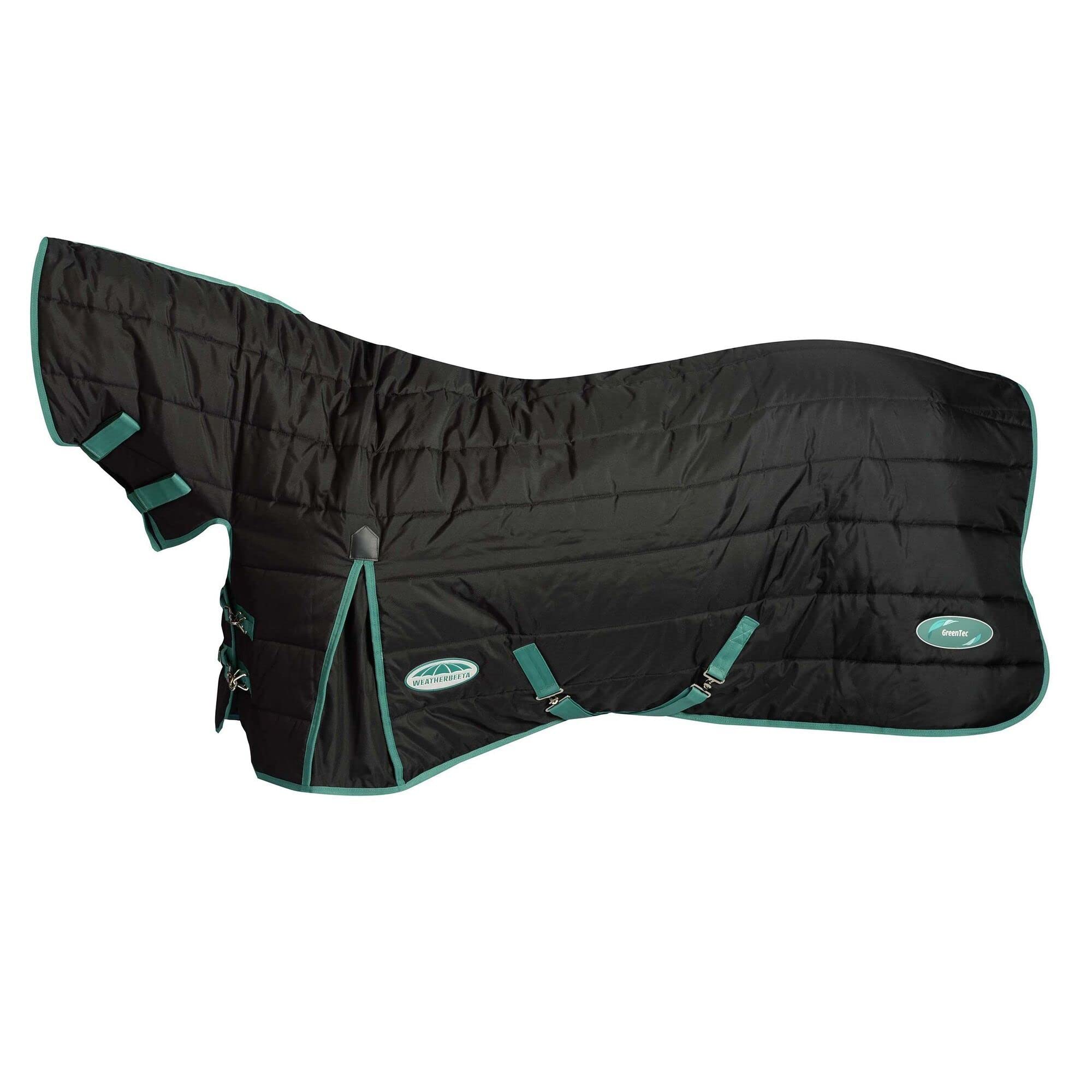 Weatherbeeta Green-Tec Średni lekki dywan do stajni dla konia (15 cm) (czarny/butelkowa zieleń)