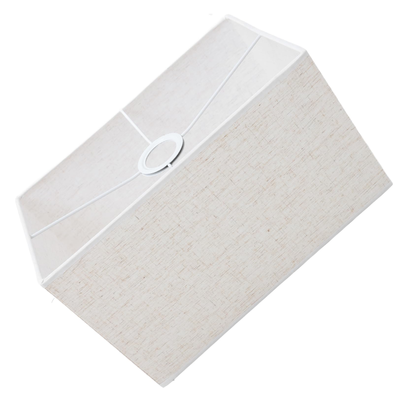 DOITOOL Abat Jour Rectangulaire en Tissu Beige, Effet Décoratif, Facile à Installer, Couverture Légère pour Lampe E27 Style Élégant