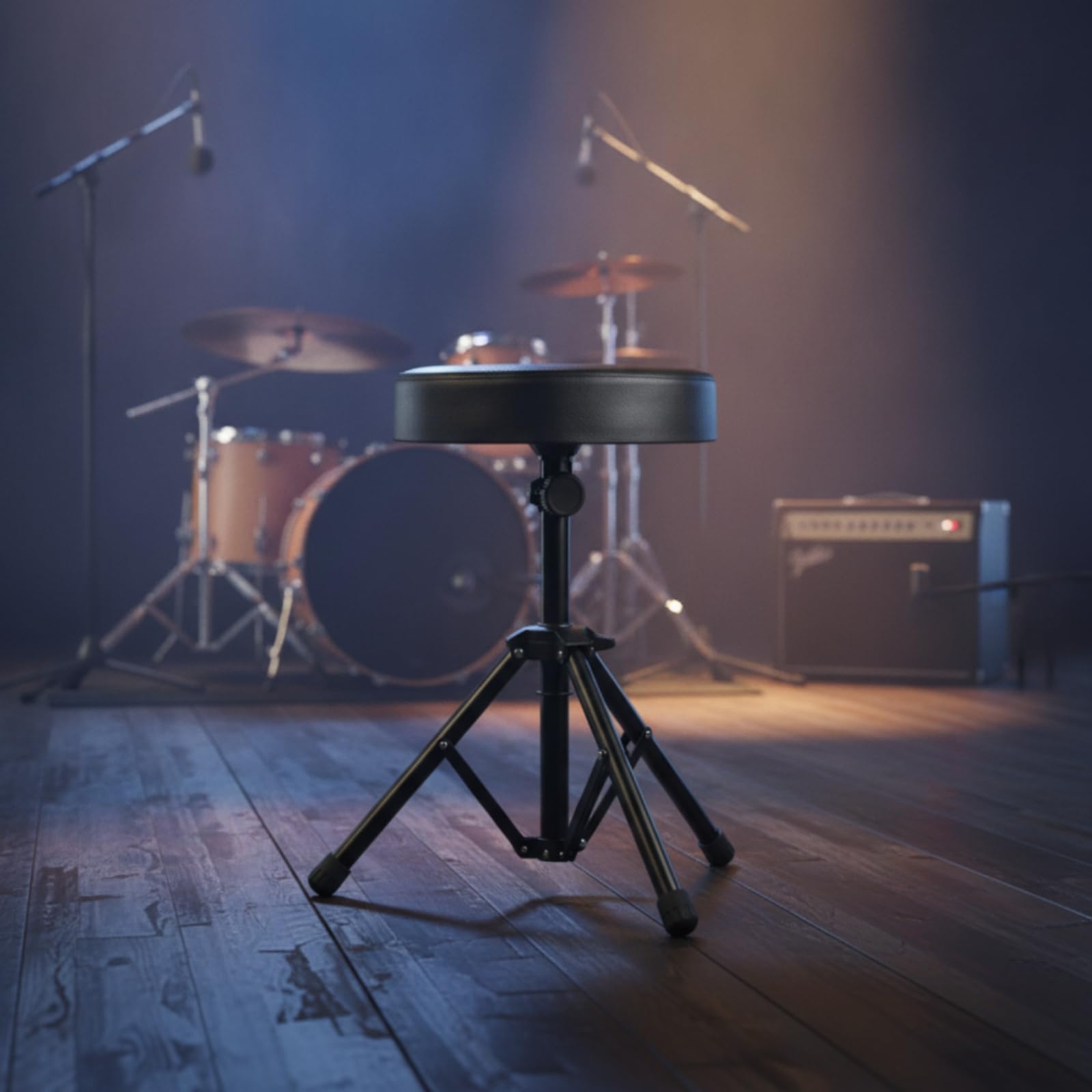 Taburete Batería Regulable Ajustable Taburete Batería con Asiento Acolchado Ajustable Banqueta para Bateristas, Percusionistas, Escenario