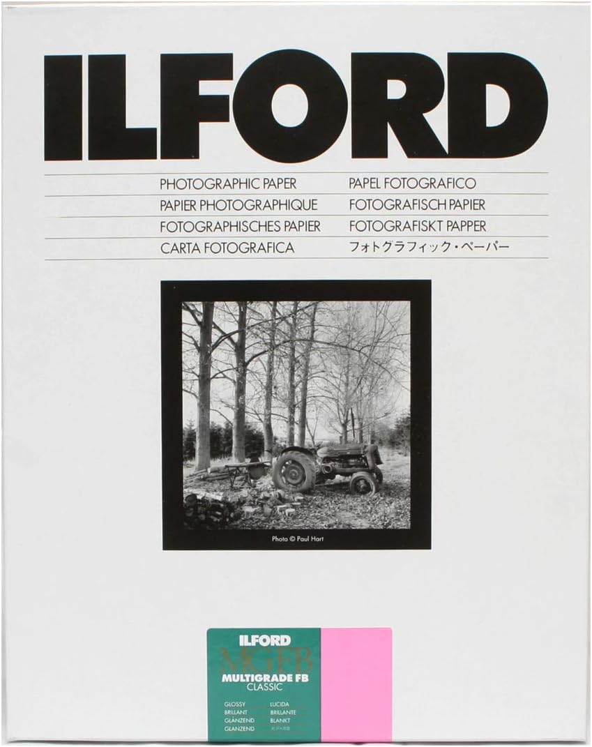 Ilford MGFB1K Fiber Based B & W Paper 8x10, 100PK Glossy