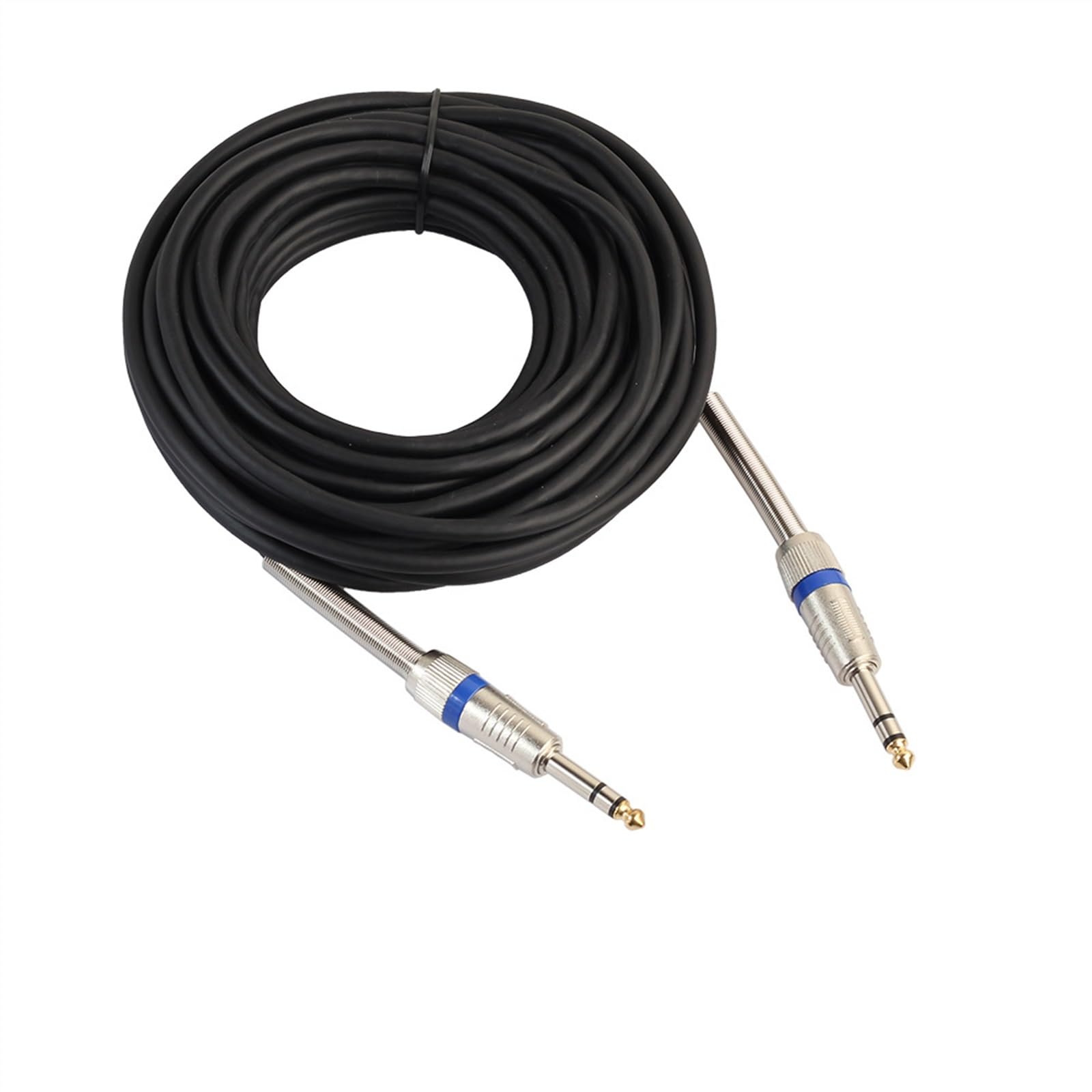 kabel audio instrumentu muzycznego Kabel Do Gitary Elektrycznej Ze Stopu Cynku Z Podwójnym Ekranem 6,35 Mm Wtyk Stereo Męski-męski Ze Sprężyną Na Końcu(20 meters)