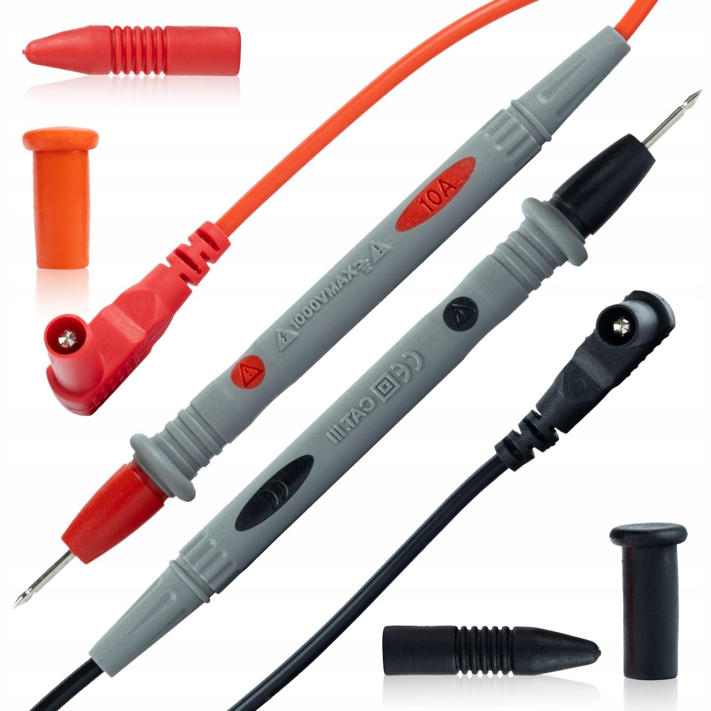 AmpRush RARES-3210 zasilacz laboratoryjny, 32 V, 10 A, z wyświetlaczem cyfrowym, zestaw przewodów pomiarowych, silikonowy uchwyt 100 cm, precyzyjna regulacja napięcia i prądu CC/CV, warsztat